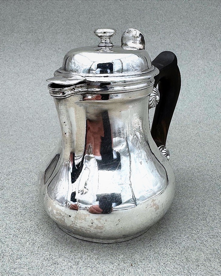 Verseuse cafetière égoïste argent massif XVIIIème  Antoine Bailly 1763 - PARIS-photo-2