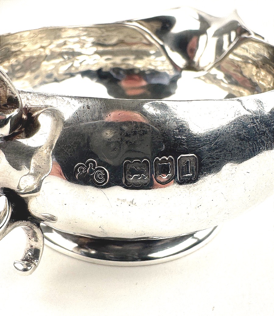 Sucrier et crémier en argent massif, style Arts and Crafts, Elkington & Co , London 1901-photo-4