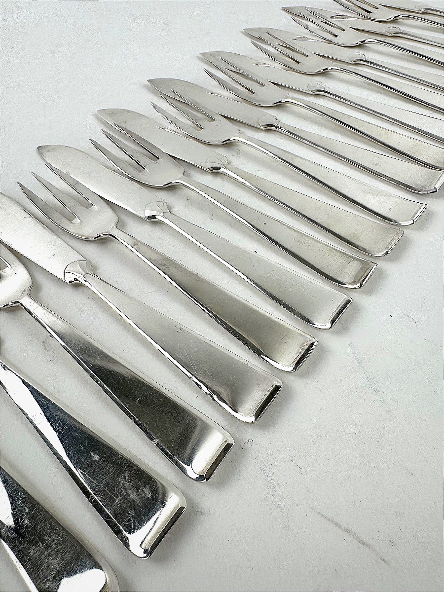Philippe Wolfers  Model Gioconda Fish Cutlery Set-photo-2
