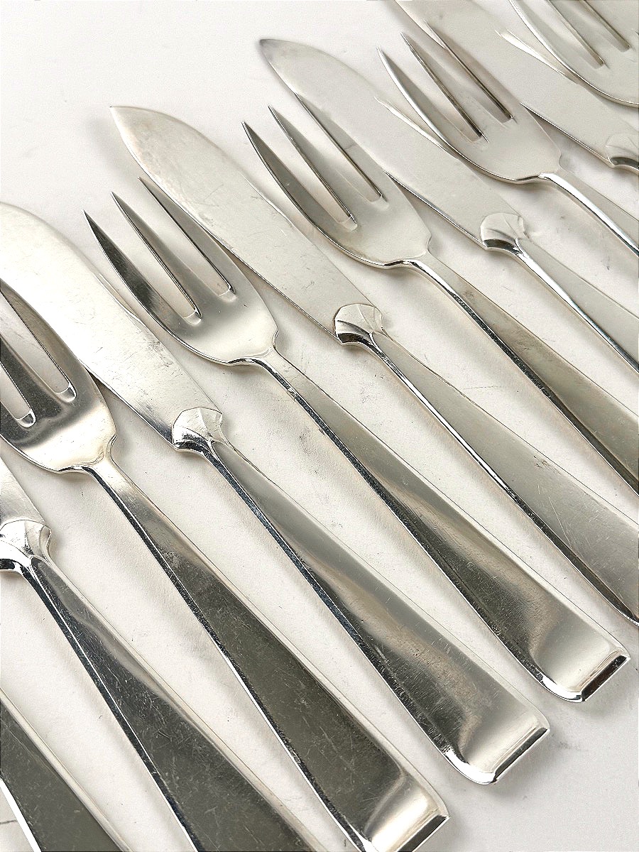 Philippe Wolfers  Model Gioconda Fish Cutlery Set-photo-1