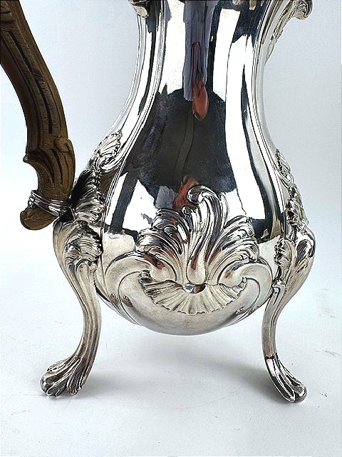 Cafetière en argent massif au poinçons de la ville de MONS 1777 -photo-2