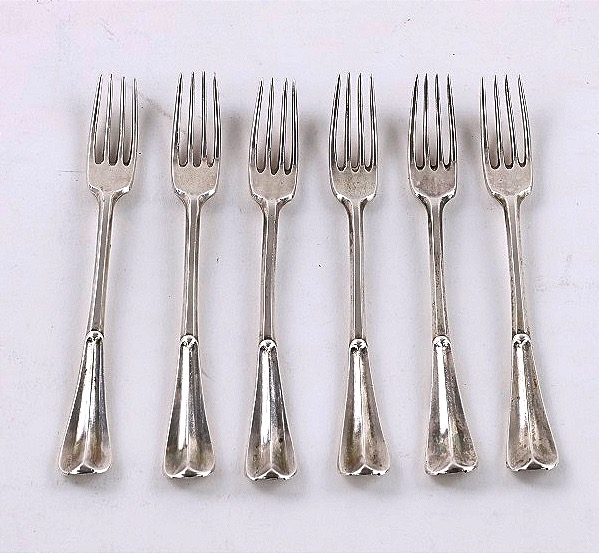 6 Petite fourchette à confiture en argent, Cornelis Couturier,  Amsterdam, 1735–37-photo-2