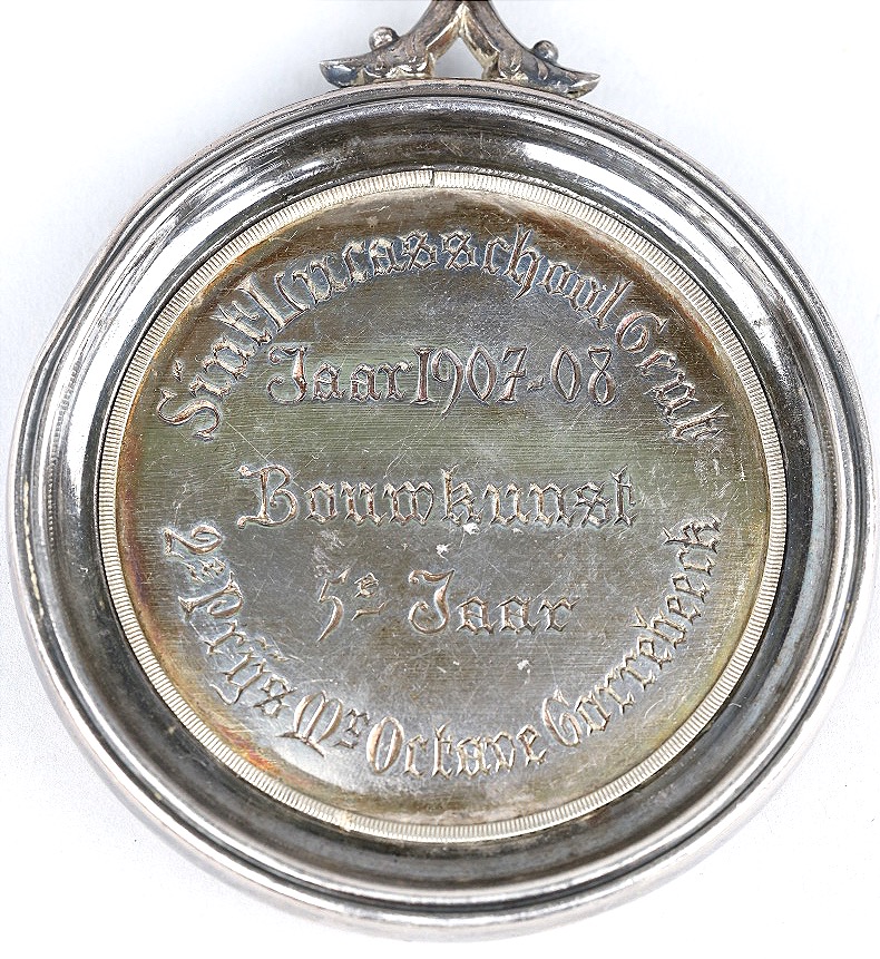 Silver Medal, Sint Lucas School, Ghent, 1907–08, Architecture, 5th Year, 2nd Prize -photo-2