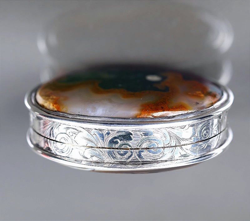 Solid Silver And Agate Vinaigrette, 1845, By Silversmith Nathaniel Mills—birmingham-photo-3