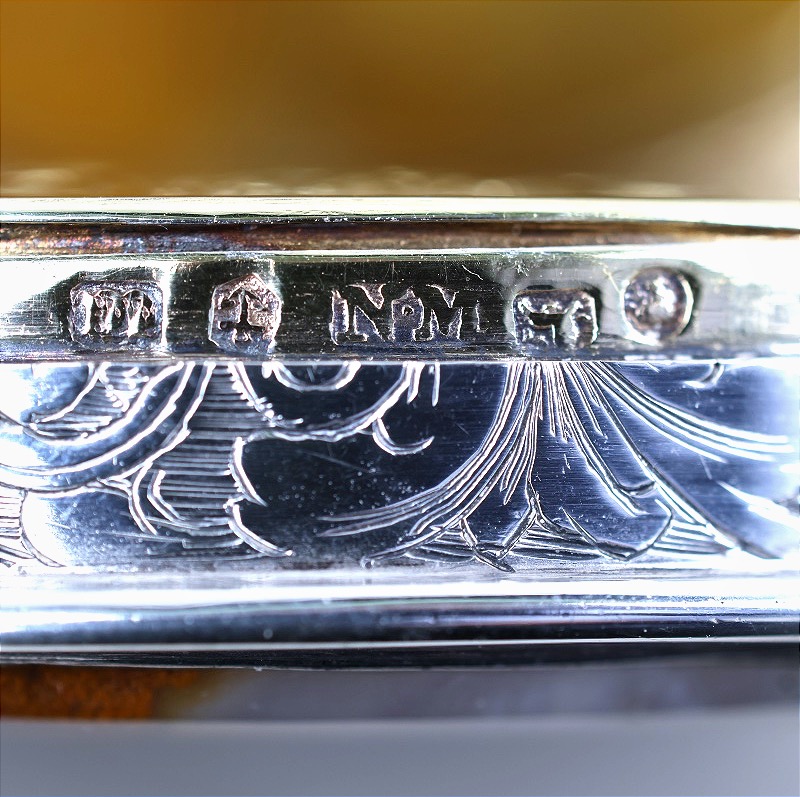 Solid Silver And Agate Vinaigrette, 1845, By Silversmith Nathaniel Mills—birmingham-photo-4