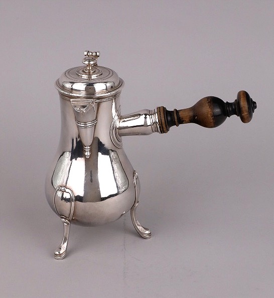 Chocolate Pot, Solid Silver, Paris 1768, By Claude-antoine Charvet; Tripod-shaped Pitcher And Coffee Pot-photo-4