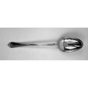Exceptionnel cuiller à ragoût en argent massif, Saint-Trond ( Liege )Ca.1750