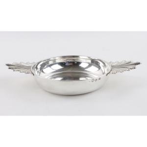 18th-century Solid Silver Bowl With Handles, Troyes, 1788, Reims Jurisdiction