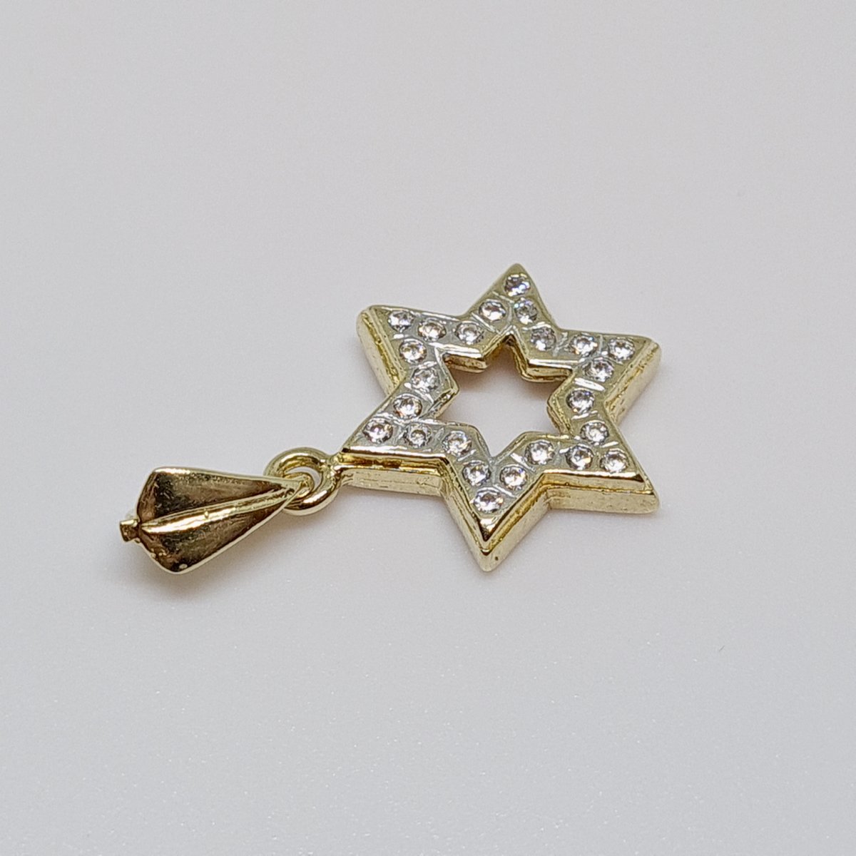 Collier Plaqué Or Pendentif Etoile Oxydes