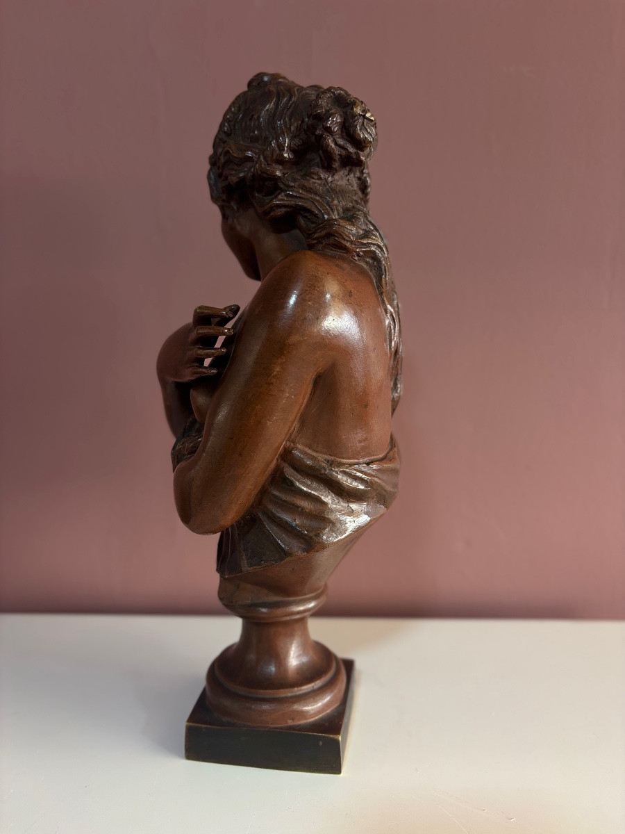 Sculpture en bronze 19e signé HOUDON -photo-3