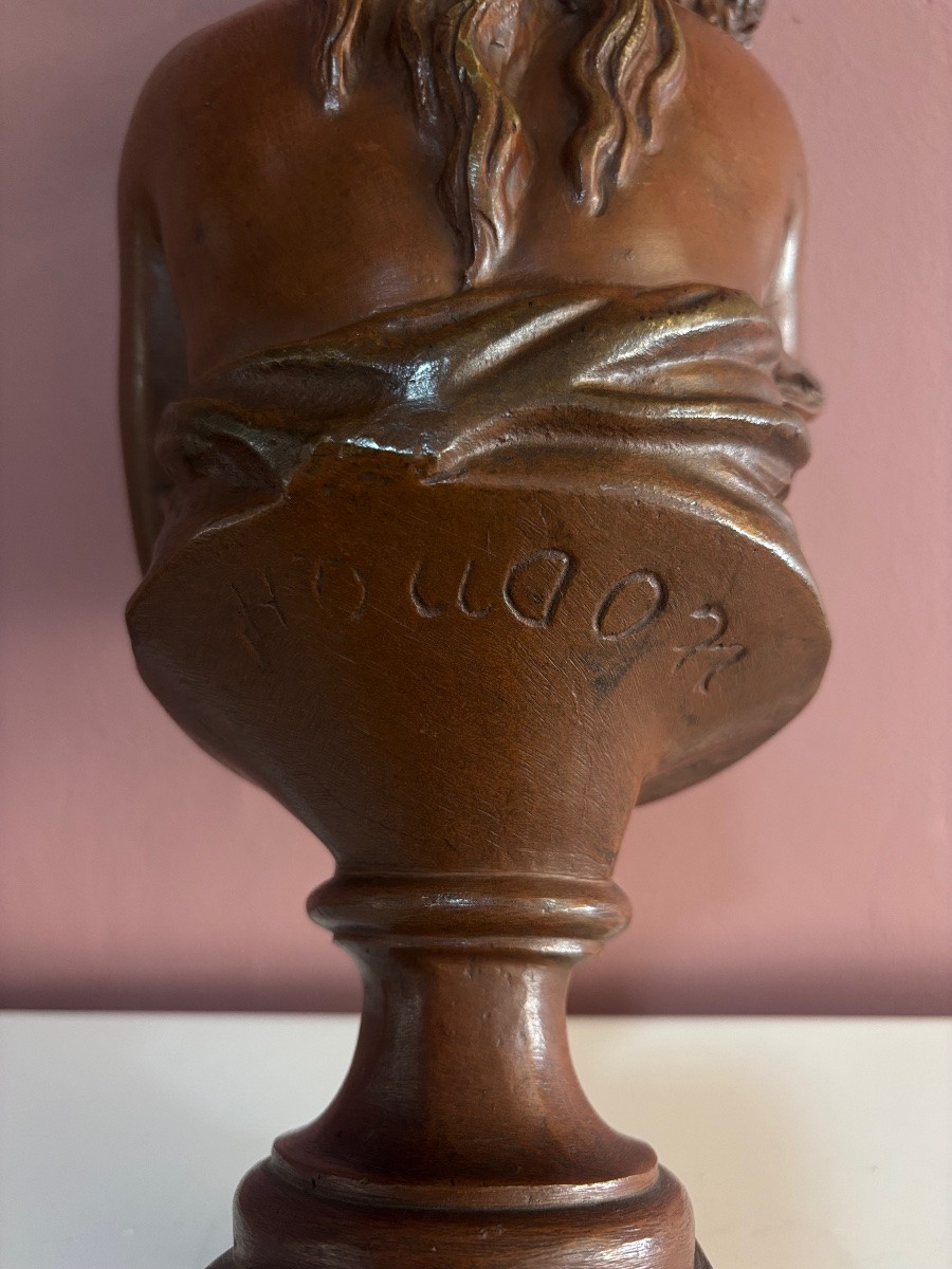 Sculpture en bronze 19e signé HOUDON -photo-1