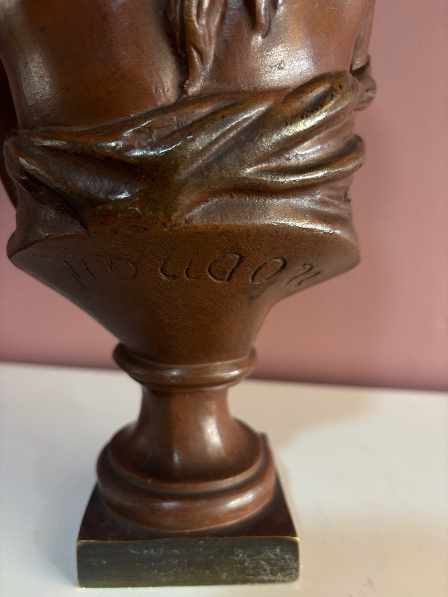 Sculpture en bronze 19e signé HOUDON -photo-2