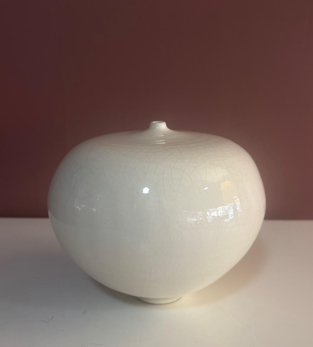 20th Century Ceramic Ball Vase By Ceramist Hugo Joirkin -photo-3