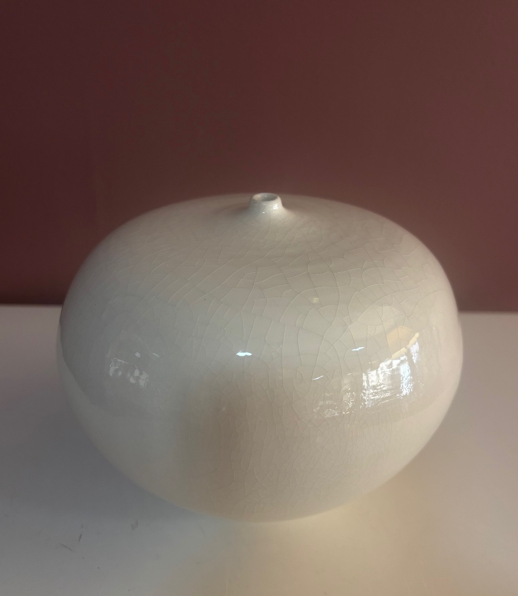 20th Century Ceramic Ball Vase By Ceramist Hugo Joirkin -photo-4