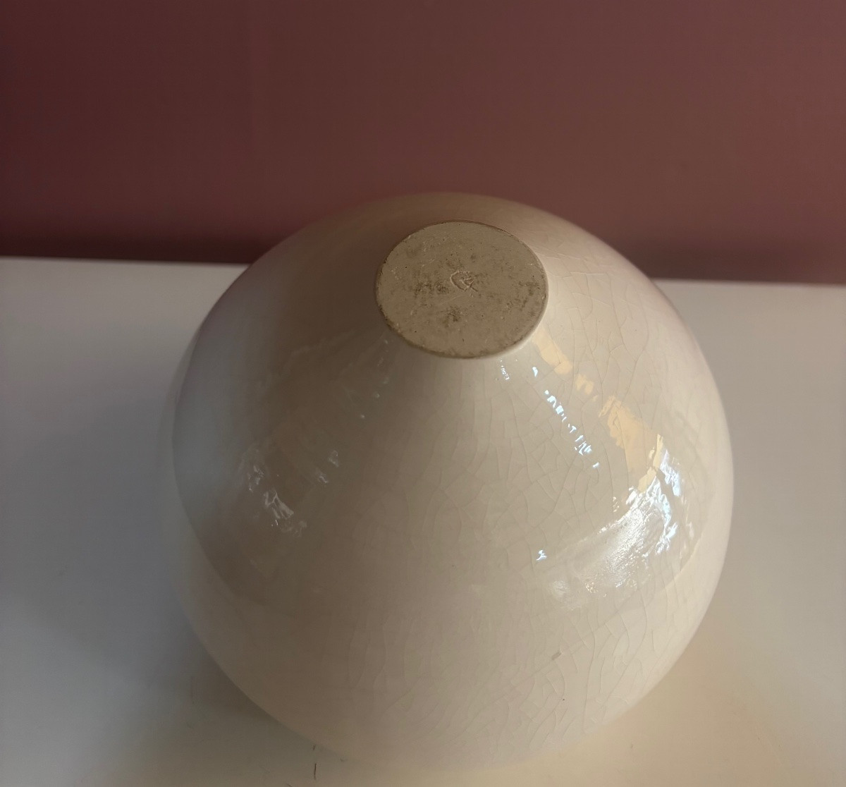 20th Century Ceramic Ball Vase By Ceramist Hugo Joirkin -photo-7