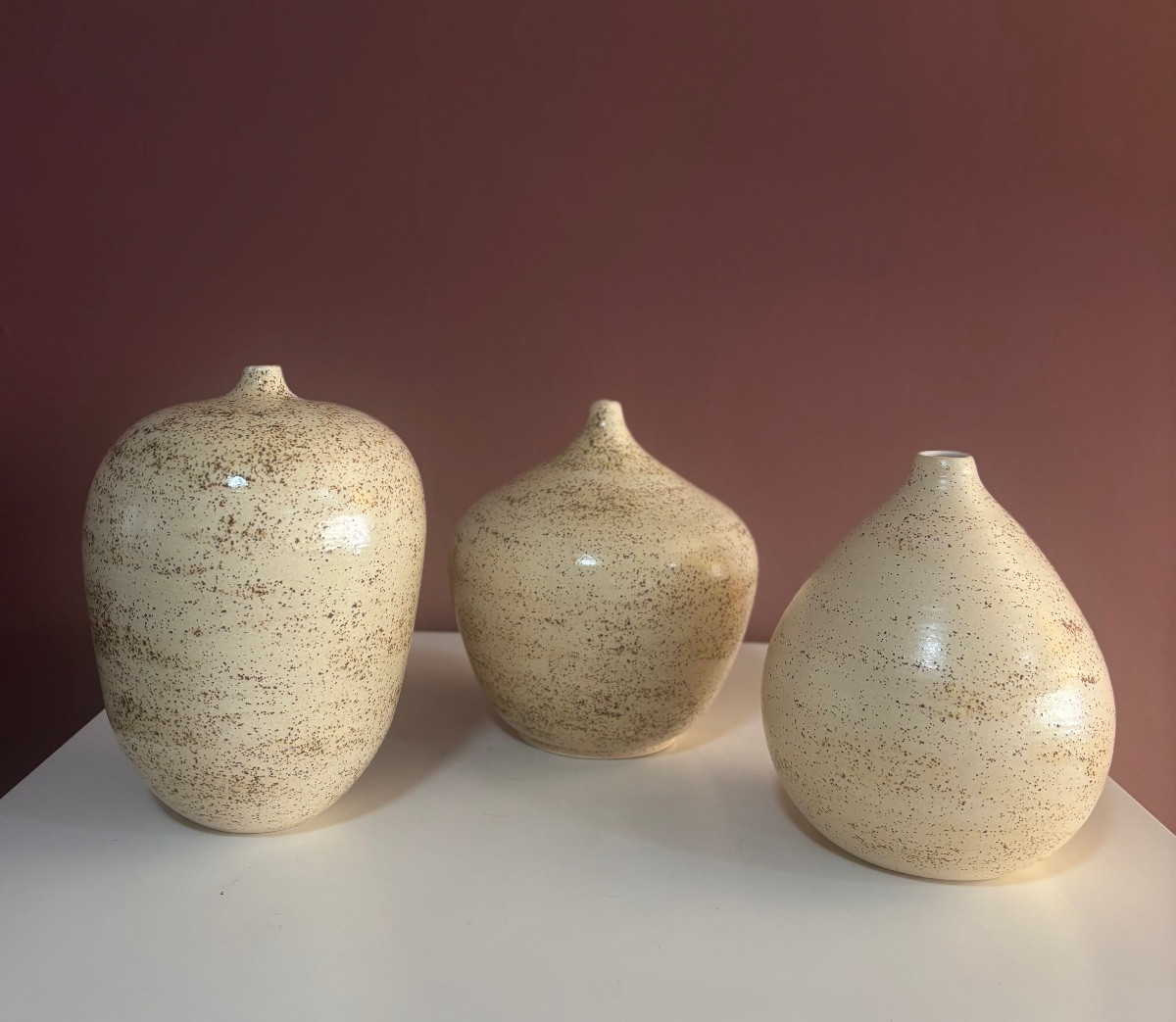 Set Of 3 Ceramic Vases Hugo Joirkin 20th Century-photo-8