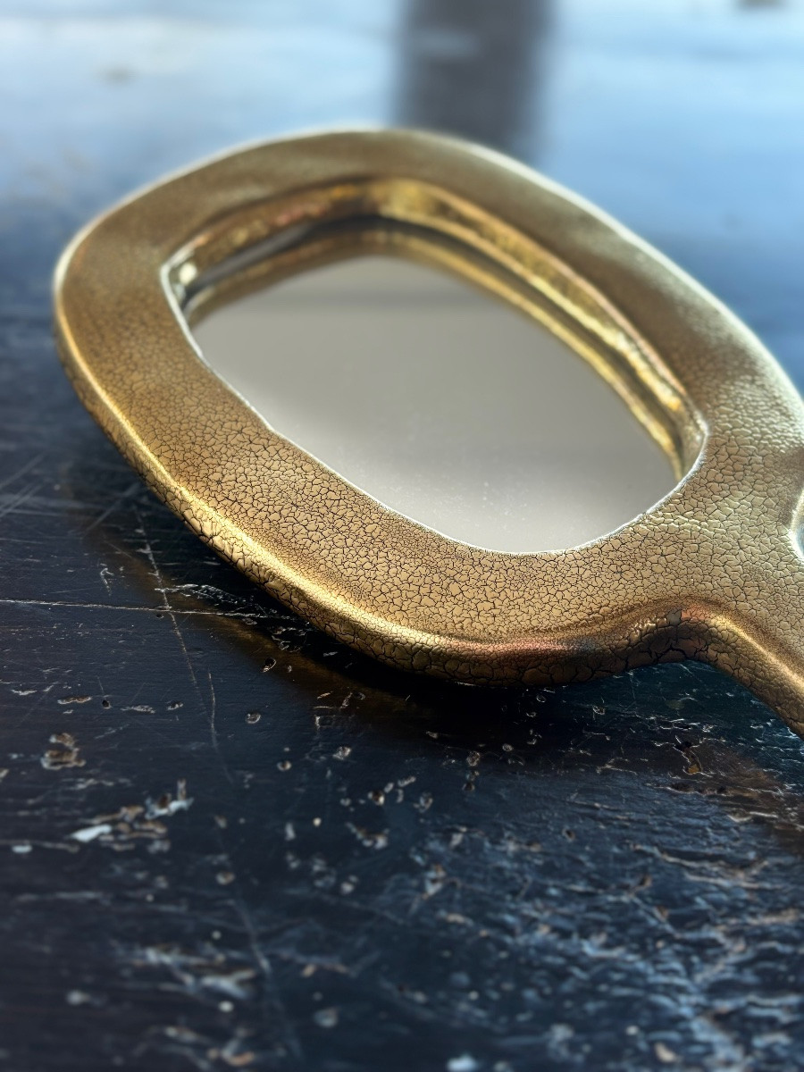 Mithe espelt miroir doré céramique 1960-photo-2