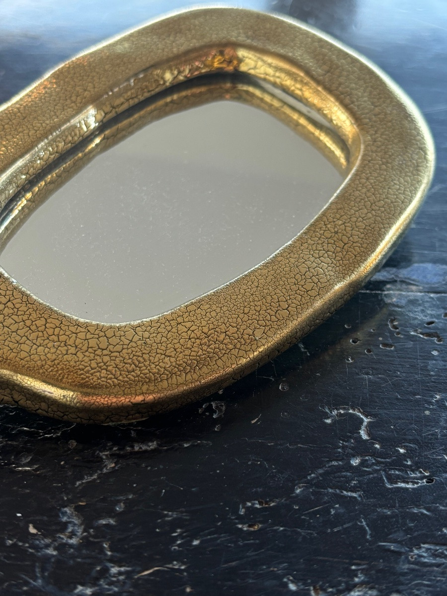 Mithe espelt miroir doré céramique 1960-photo-1