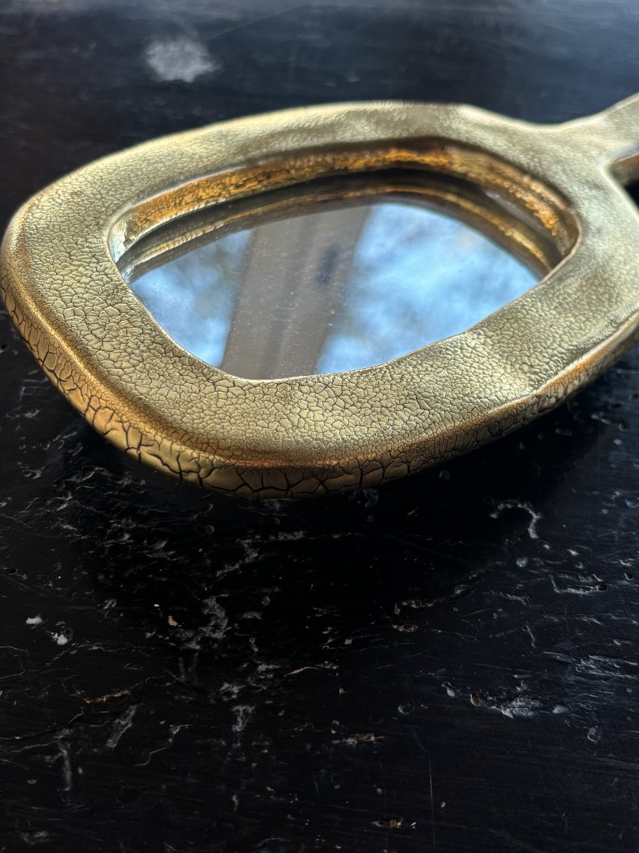 Mithe espelt miroir doré céramique 1960-photo-3