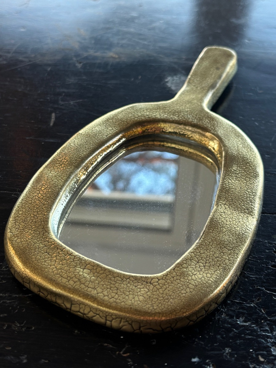 Mithe espelt miroir doré céramique 1960-photo-5