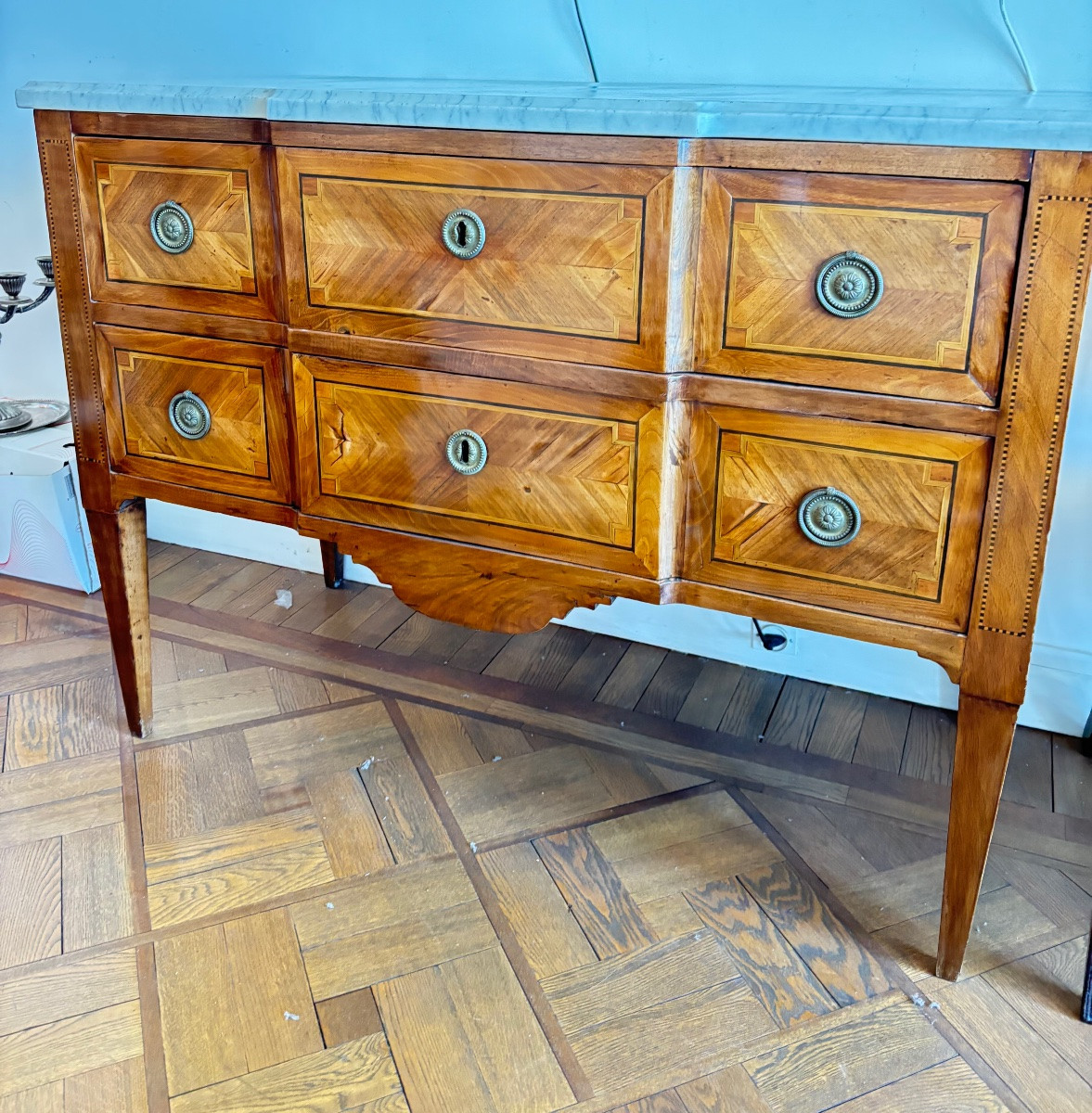 Commode époque  Louis 16 transition 18 e -photo-6
