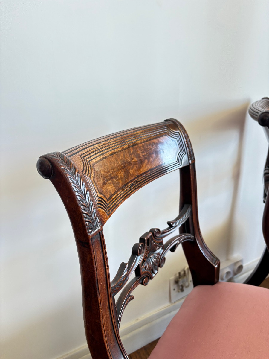 Chaises 1815 victoria en acajou anglais début 19e -photo-3