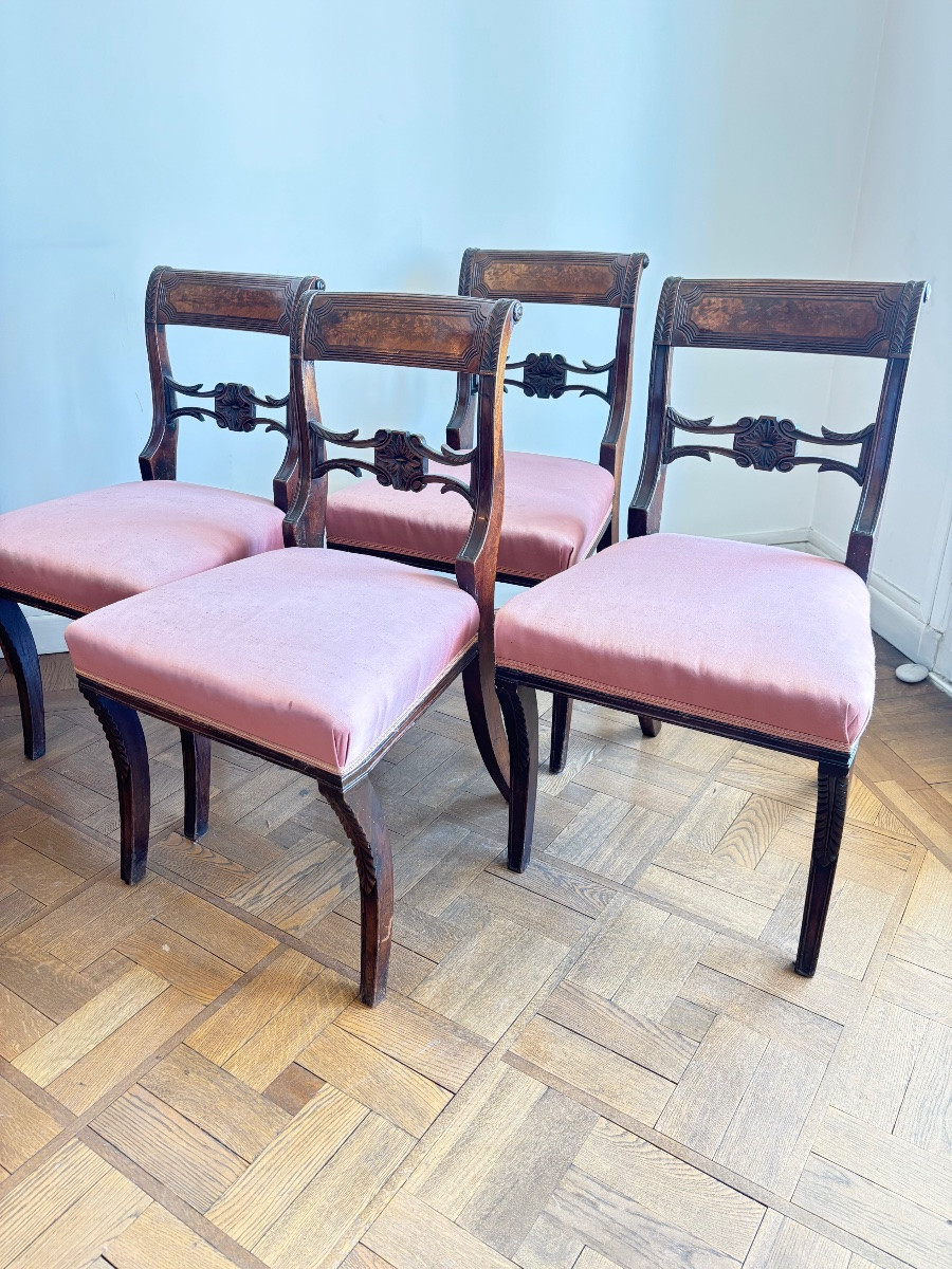 Chaises 1815 victoria en acajou anglais début 19e -photo-1