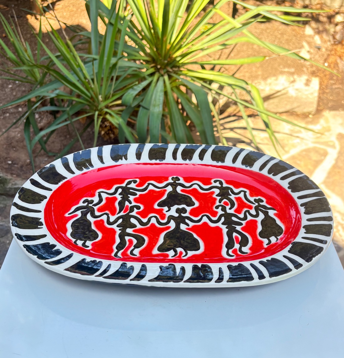 Ceramic Dish From The 1960s By The Two Potters From Perpignan -photo-2