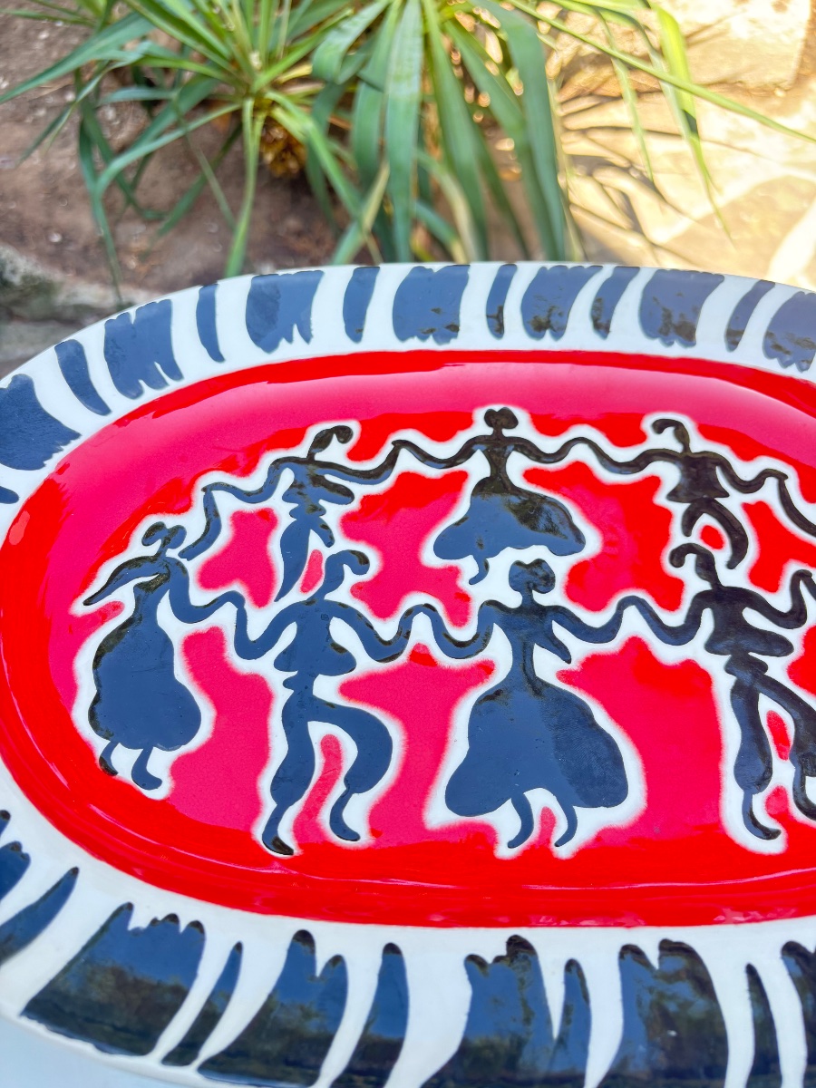 Ceramic Dish From The 1960s By The Two Potters From Perpignan -photo-4
