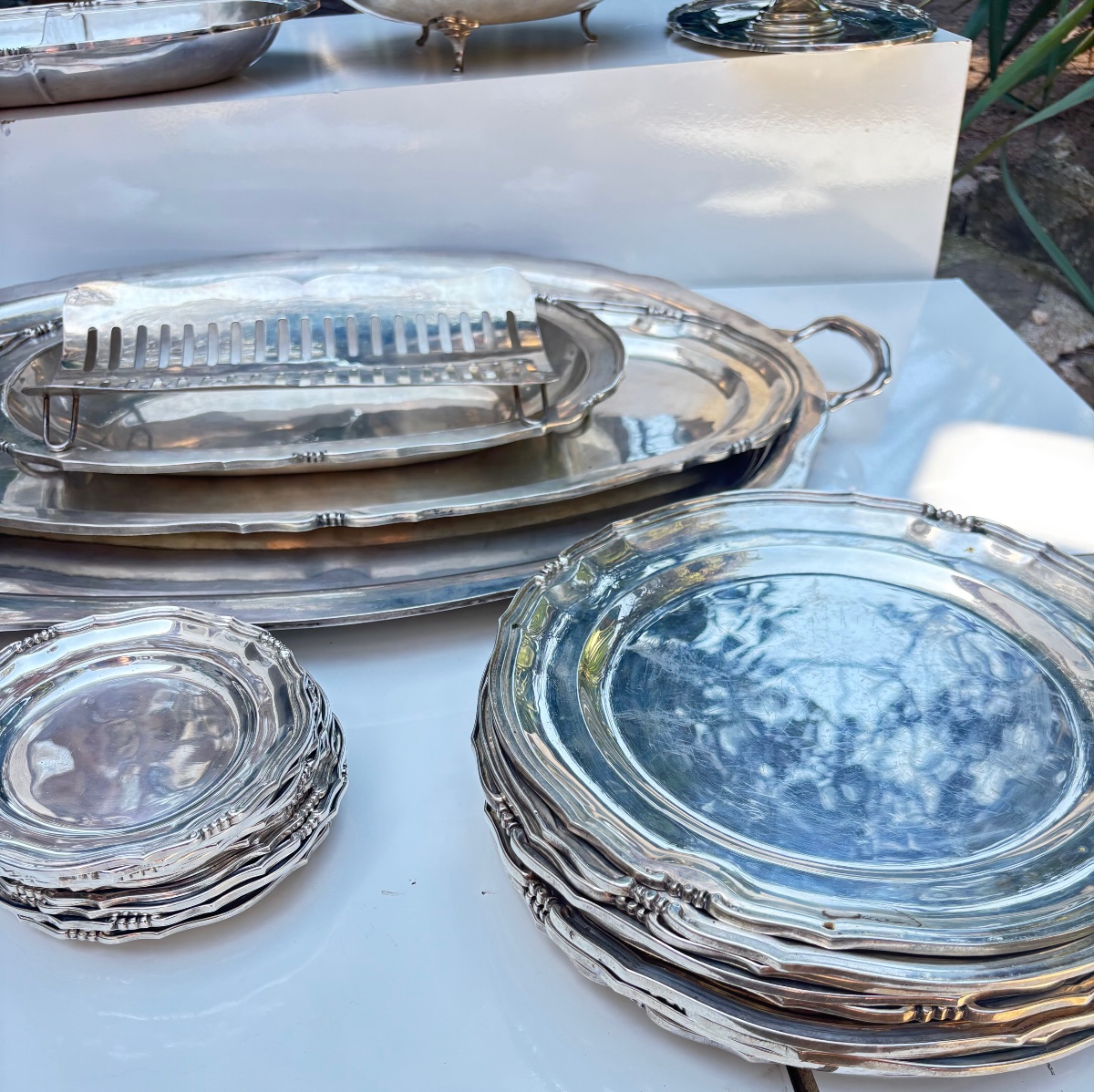 925 Sterling Silver Service, Asparagus Set, 1st Grade, 18 Kg500 -photo-4