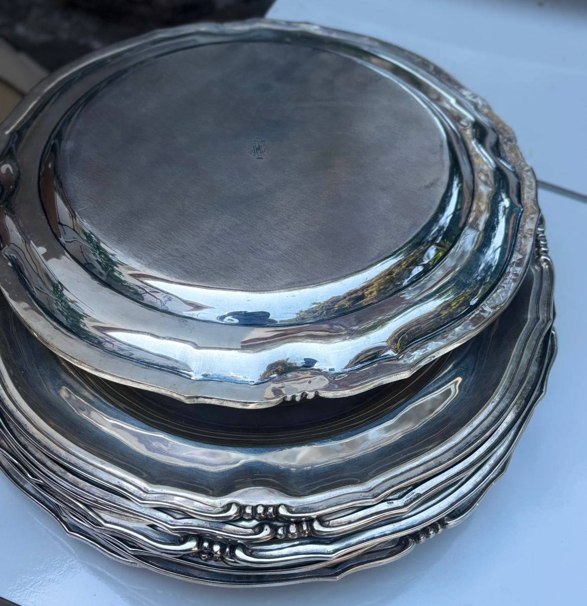 925 Sterling Silver Service, Asparagus Set, 1st Grade, 18 Kg500 -photo-2