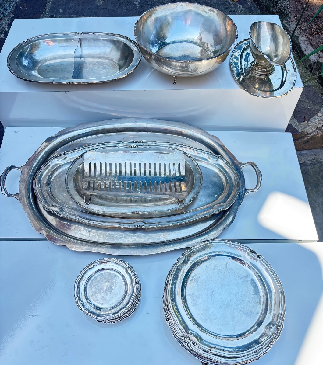 925 Sterling Silver Service, Asparagus Set, 1st Grade, 18 Kg500 -photo-4