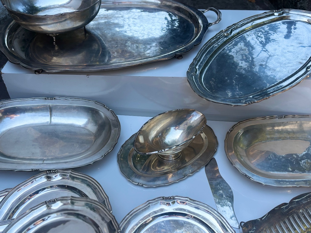 925 Sterling Silver Service, Asparagus Set, 1st Grade, 18 Kg500 -photo-5