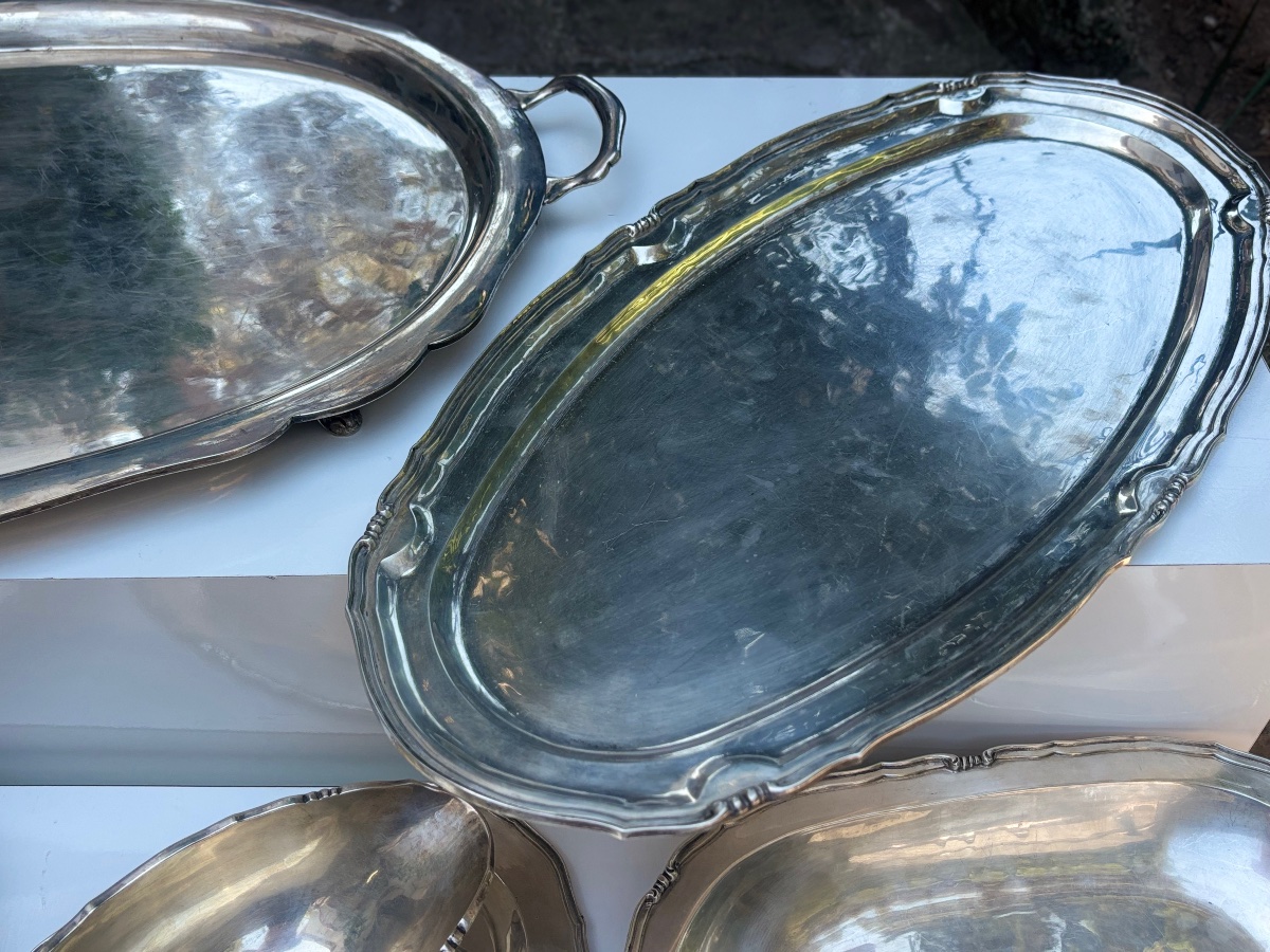 925 Sterling Silver Service, Asparagus Set, 1st Grade, 18 Kg500 -photo-6