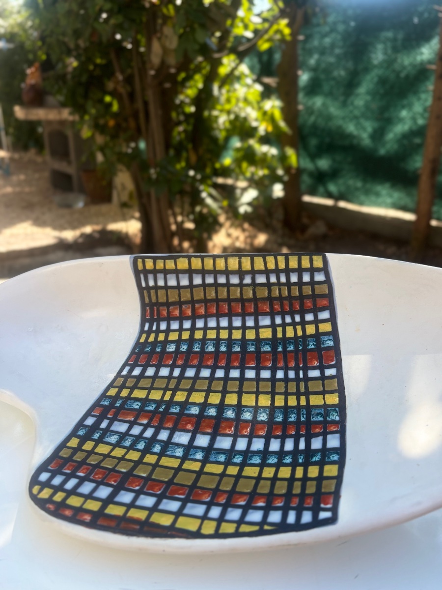 Roger Capron, Vallauris, 1960, Large Dish, Free-form-photo-2