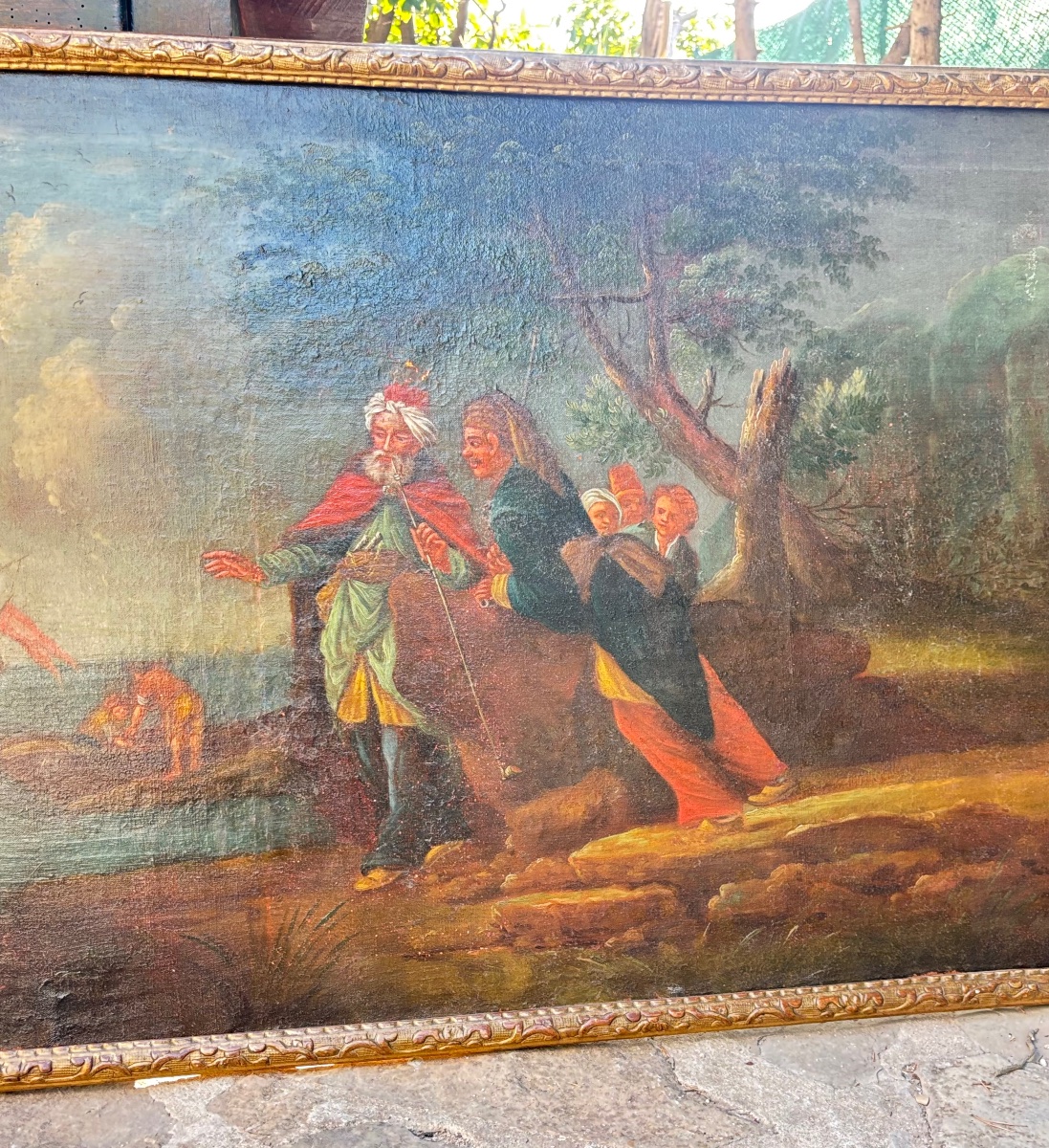 Pair Of Large 18th-century Paintings By Claude Joseph Vernet, Framed In A Berain Frame -photo-5