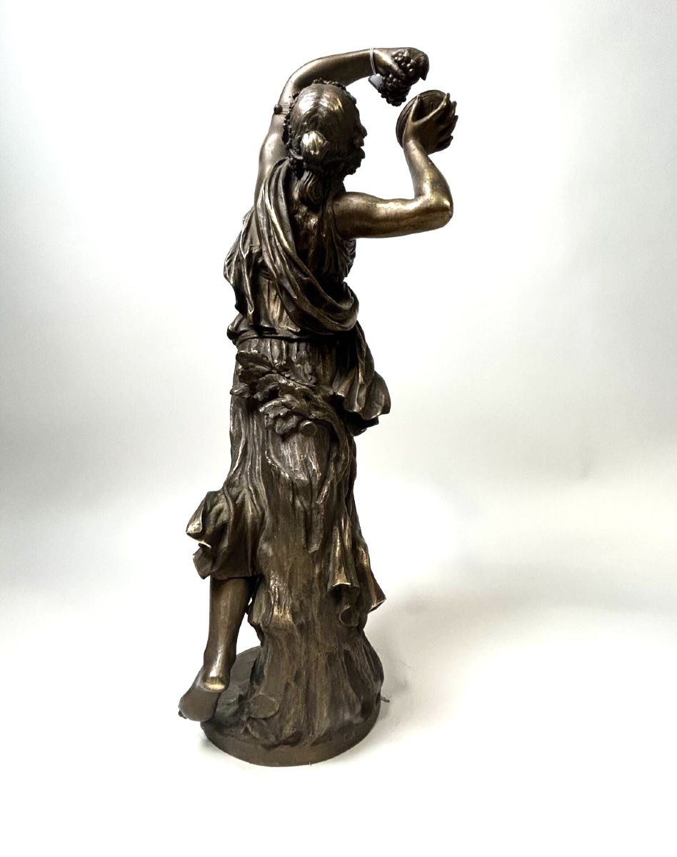 Bronze Sculpture By Antonio Canova: 19th-century Bacchante-photo-2