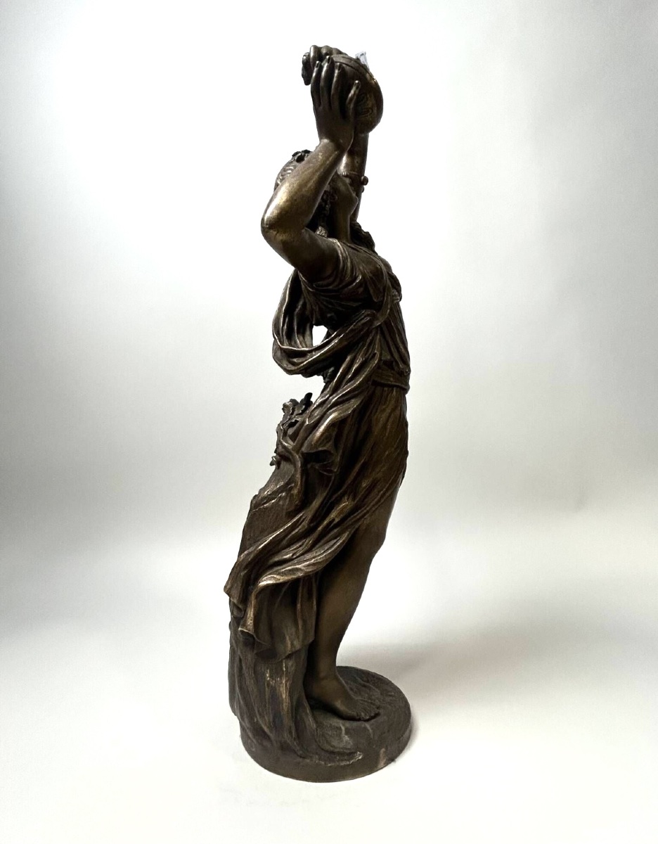 Bronze Sculpture By Antonio Canova: 19th-century Bacchante-photo-4