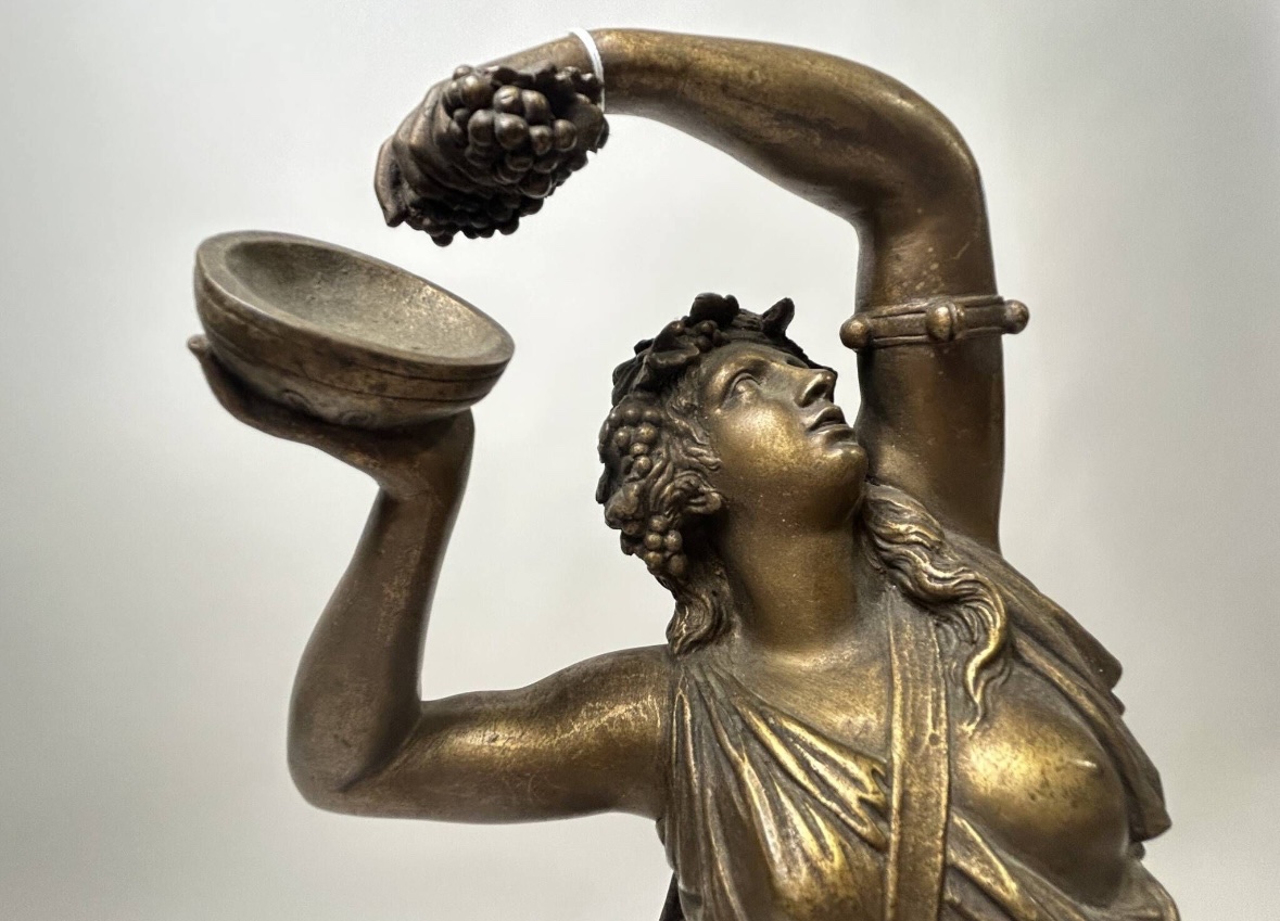 Bronze Sculpture By Antonio Canova: 19th-century Bacchante-photo-1
