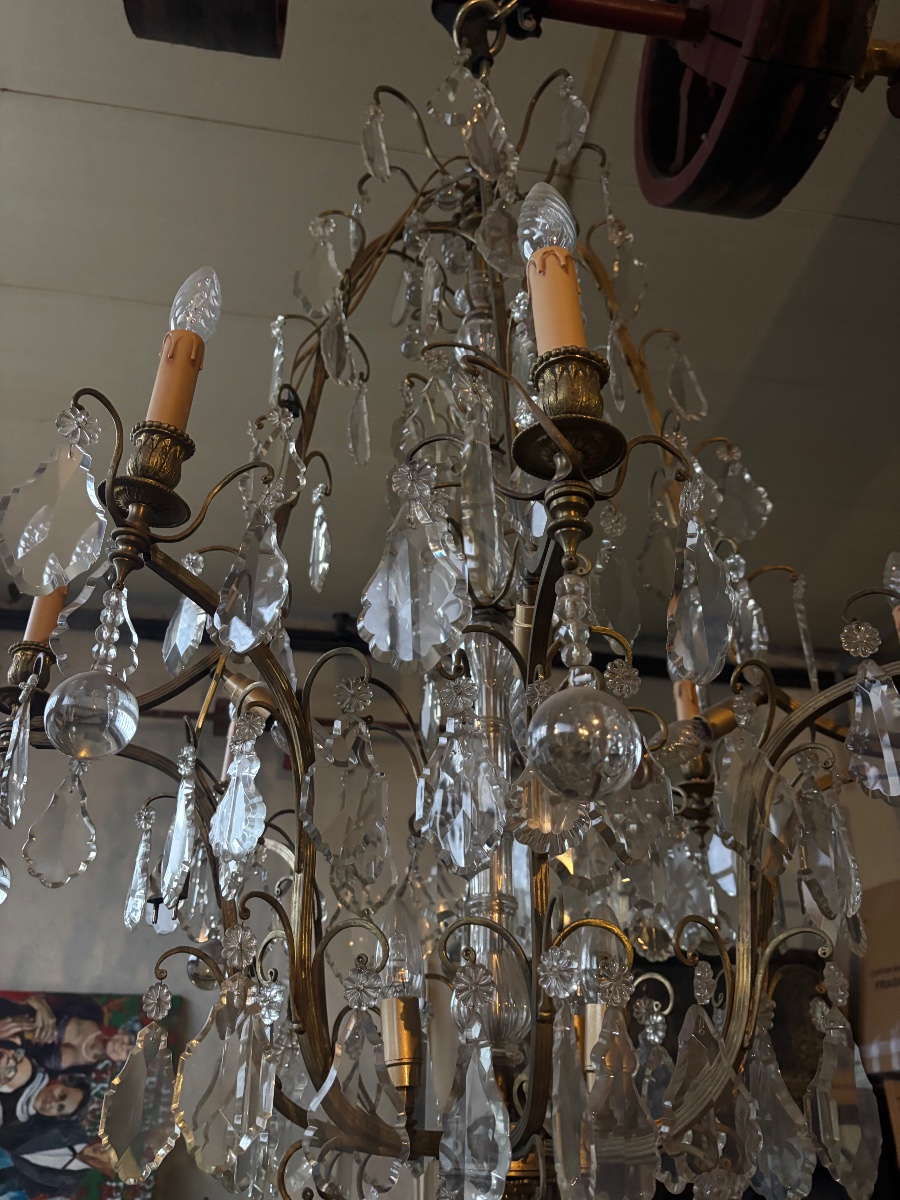 Important 19th-century Louis XV-style Crystal And Bronze Chandelier -photo-5