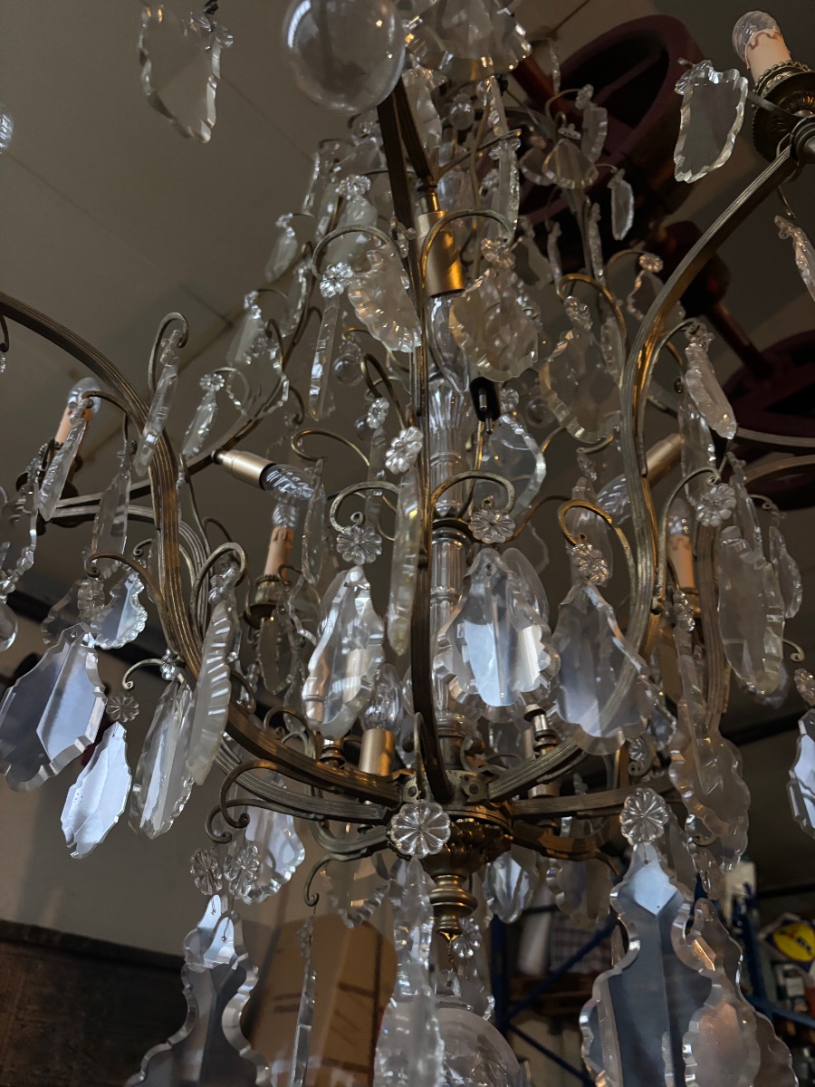 Important 19th-century Louis XV-style Crystal And Bronze Chandelier -photo-8
