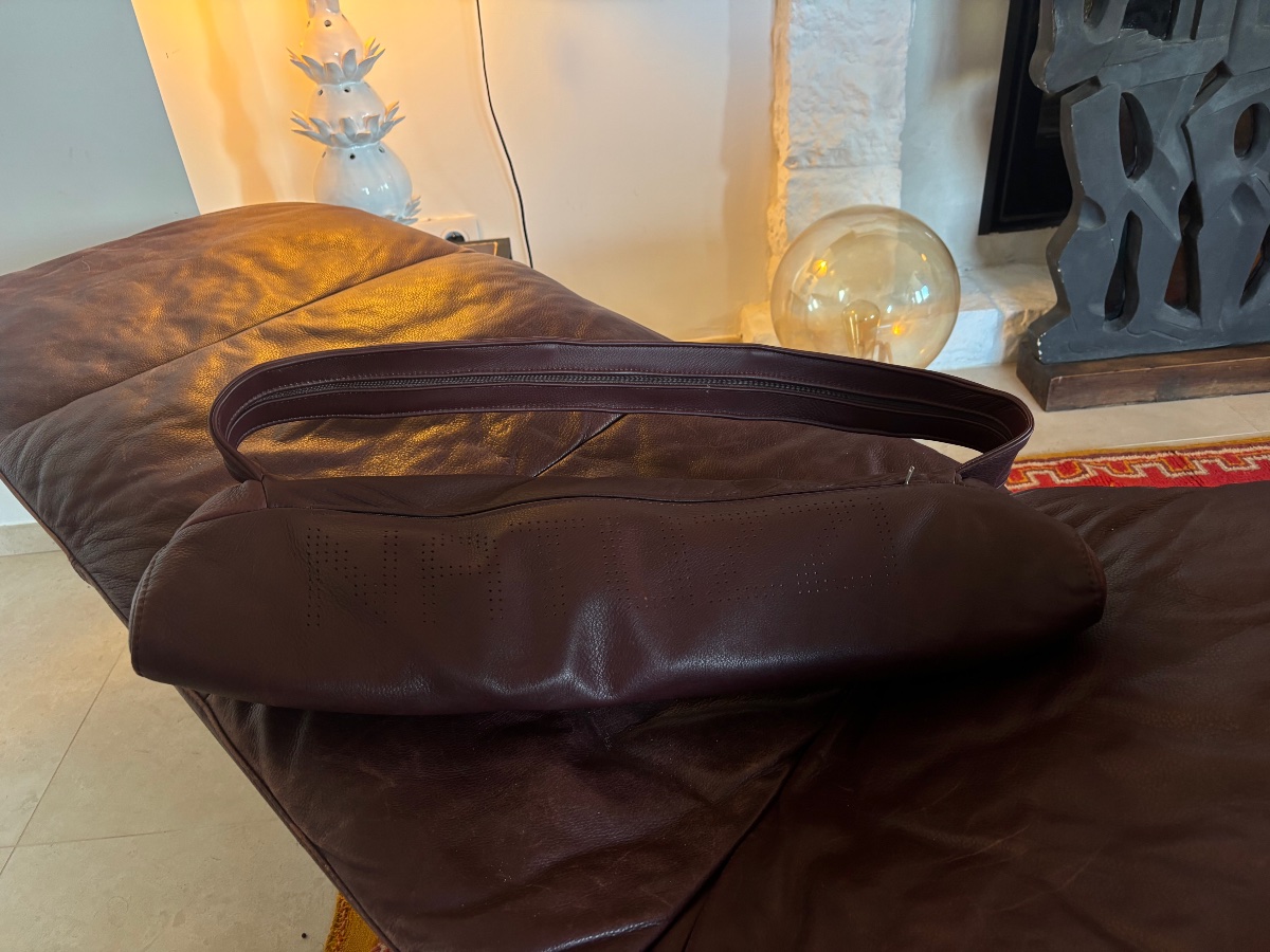 Chaises longue natuzzi 1980 liege 2227 cuir bordeaux -photo-3