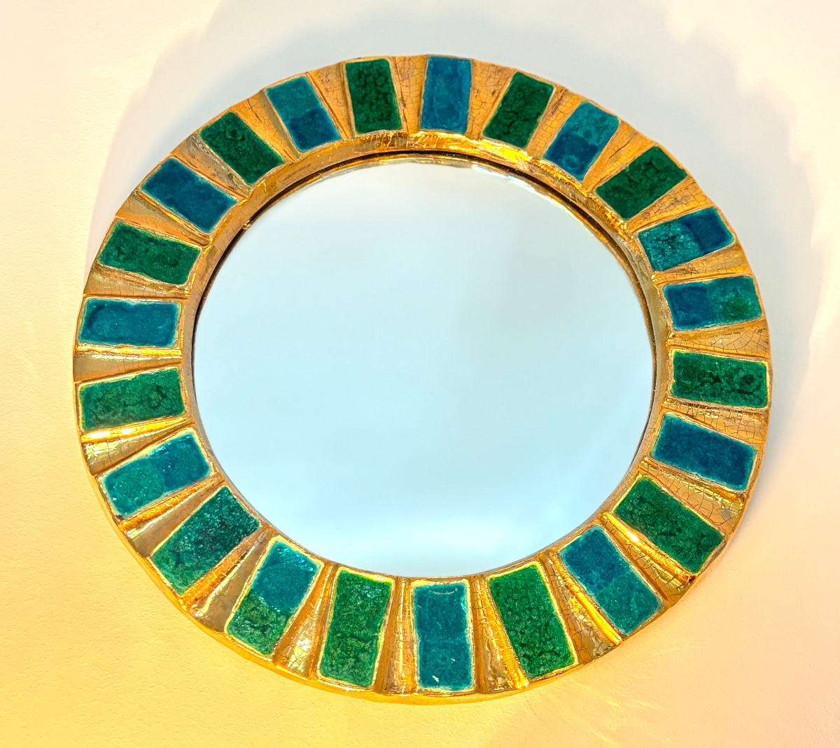 Mithe "spell" Mirror, 1960, Gilded Ceramic -photo-3