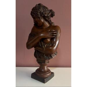 Sculpture en bronze 19e signé HOUDON 