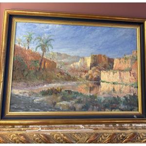 Orientalist Painting Signed Maroc 