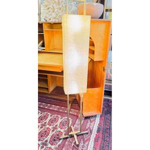 Lampadaire maison ARLUS en laiton et perspex  1950