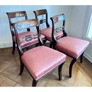 1815 Victoria Chairs In English Mahogany, Early 19th Century