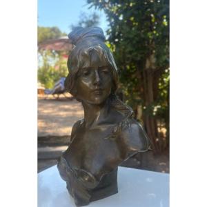 Alphonse Henri nelson Buste en bronze fonderie luppens 19 e ancien