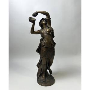 Sculpture en bronze Antonio Canova 19 e bacchante