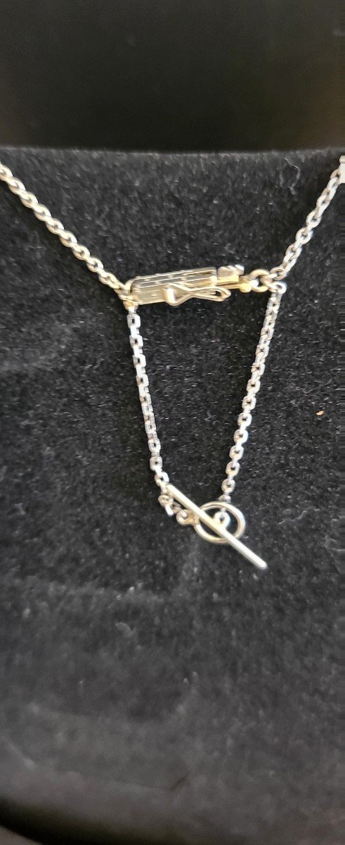 Art Deco Collier Négligé Platine Et Or 14 ct  serti de Diamants -photo-1